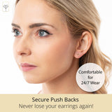 Open-Hearted Studs in 14k Gold