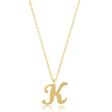 Miniature Initial Necklace in 10k Gold