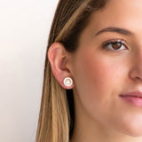Lady Di Freshwater Pearl Studs with Removable Crown