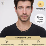 Miami 2.8mm Cuban Link Chain in 14k Gold