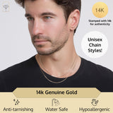 Miami 2.8mm Cuban Link Chain in 14k Gold