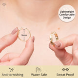 Double Row Solid 10k Gold Hoop Earrings