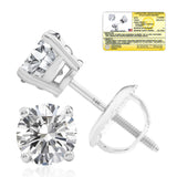 Everyday Solitaire Lab Diamond Studs in 14k Gold, IGI Certified