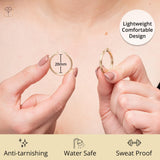 Double Row Solid 10k Gold Hoop Earrings