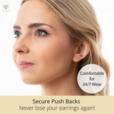 Open-Hearted Studs in 14k Gold