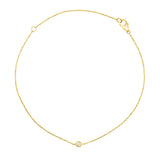 Golden Dew Solitaire Lab Diamond Bezel Bracelet in 10k Gold