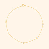 Golden Dew Lab Diamond Multi Station Bracelet in 10k Yellow Gold