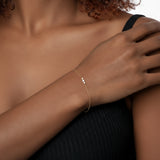 Golden Dew Trio Lab Diamond Bracelet in 10k Gold