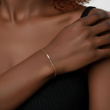Golden Dew Trio Lab Diamond Bracelet in 10k Gold