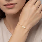 Golden Dew Trio Lab Diamond Bracelet in 10k Gold