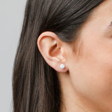 Cushion-Cut Solitaire Gemstone Studs in 14k Gold