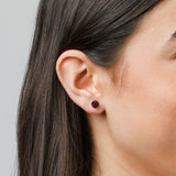 Cushion-Cut Solitaire Gemstone Studs in 14k Gold