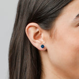 Cushion-Cut Solitaire Gemstone Studs in 14k Gold