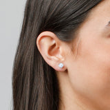 Cushion-Cut Solitaire Gemstone Studs in 14k Gold