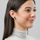 Cushion-Cut Solitaire Gemstone Studs in 14k Gold
