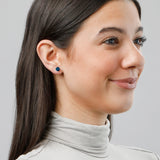 Cushion-Cut Solitaire Gemstone Studs in 14k Gold