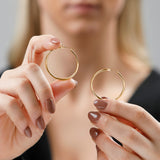 2MM Tube Classic Hoops in 14K Gold