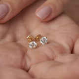 Everyday Cubic Zirconia Studs in 14k Gold