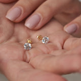 Everyday Cubic Zirconia Studs in 14k Gold