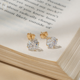 Everyday Cubic Zirconia Studs in 14k Gold