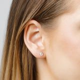 Mini Initial Studs in 14k Gold