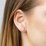 Mini Initial Studs in 14k Gold