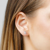 Mini Initial Studs in 14k Gold