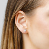 Mini Initial Studs in 14k Gold