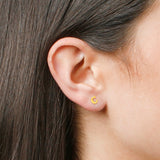 Mini Initial Studs in 14k Gold