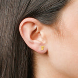 Mini Initial Studs in 14k Gold