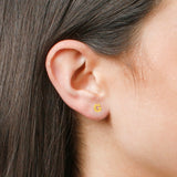 Mini Initial Studs in 14k Gold