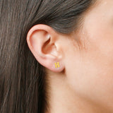 Mini Initial Studs in 14k Gold