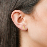 Mini Initial Studs in 14k Gold