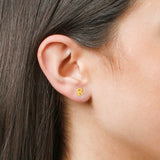 Mini Initial Studs in 14k Gold