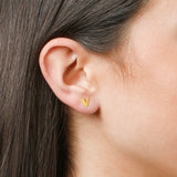 Mini Initial Studs in 14k Gold