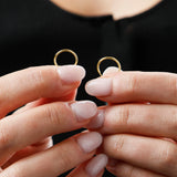 1MM Tube Endless Hoops in 14K Yellow Gold