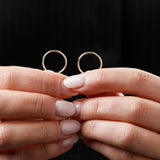 1MM Tube Endless Hoops in 14K Yellow Gold
