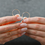 1MM Tube Endless Hoops in 14K Yellow Gold