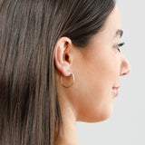 1MM Tube Endless Hoops in 14K Yellow Gold