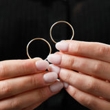 1MM Tube Endless Hoops in 14K Yellow Gold