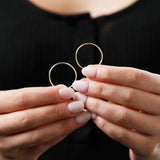 1MM Tube Endless Hoops in 14K Yellow Gold