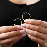 1MM Tube Endless Hoops in 14K Yellow Gold