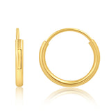 1.5MM Endless Hoops in 14K Yellow Gold