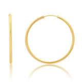 2MM Tube Endless Hoops in 14K Yellow Gold