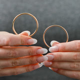 2MM Tube Endless Hoops in 14K Yellow Gold