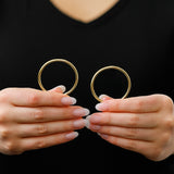 2MM Tube Endless Hoops in 14K Yellow Gold
