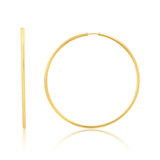 2MM Tube Endless Hoops in 14K Yellow Gold