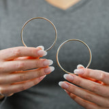 2MM Tube Endless Hoops in 14K Yellow Gold