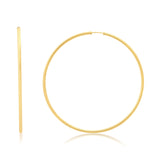 2MM Tube Endless Hoops in 14K Yellow Gold