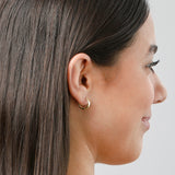 Round the Clock Flat Huggies in 14k Yellow Gold